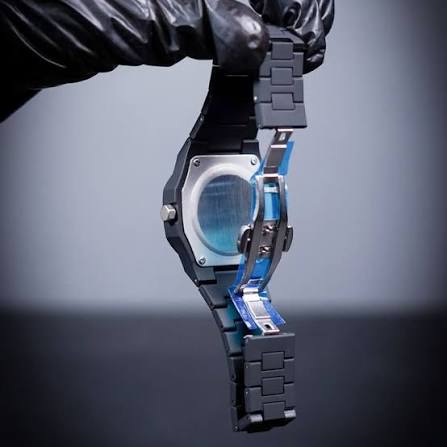 Black Arabic Aura carbon Fiber watch For Men